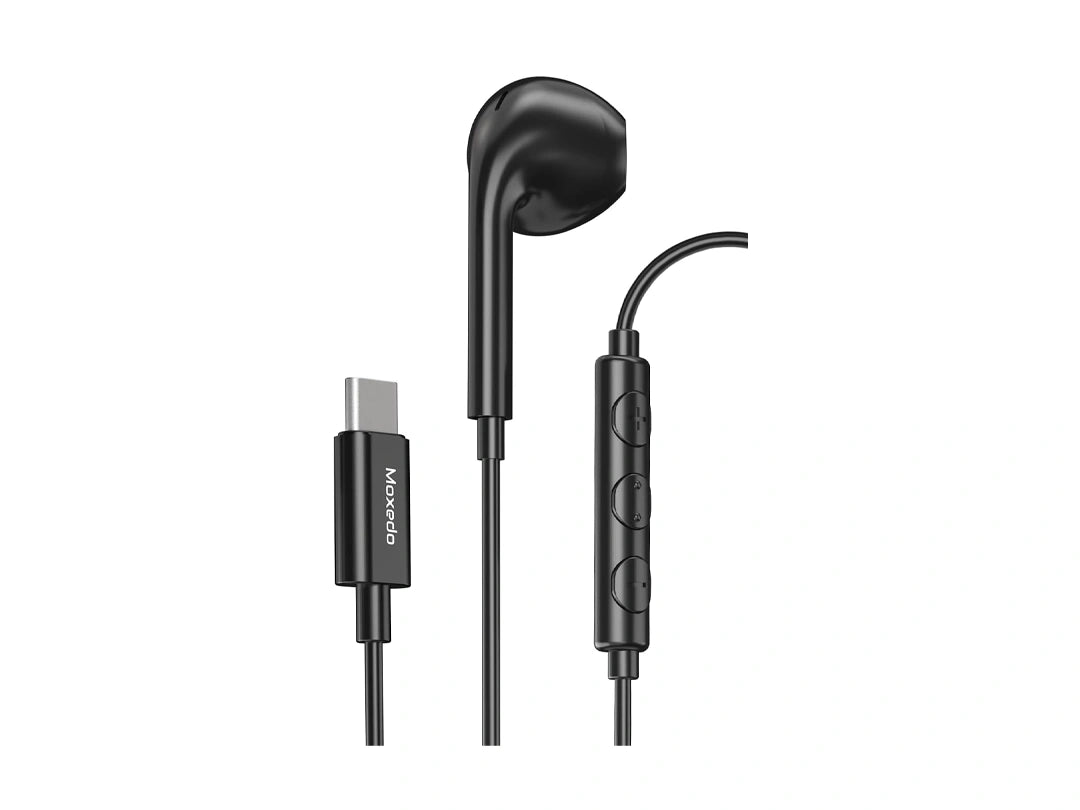 Moxedo Wired Stereo Type-C Single Earphone - Black in Qatar Moxedo Wired Stereo Type-C Single Earphone - Black in Qatar